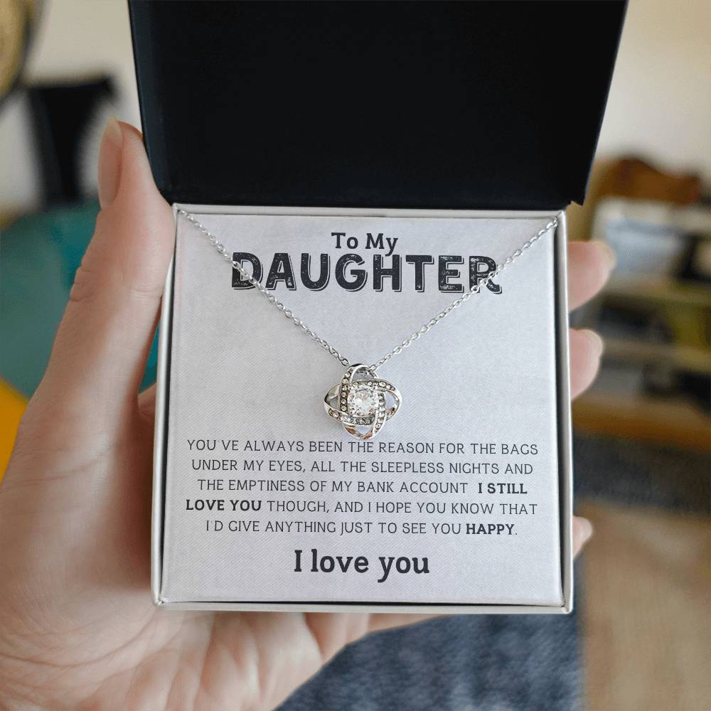 To My Daughter | You are the Reason | Love Knot Necklace