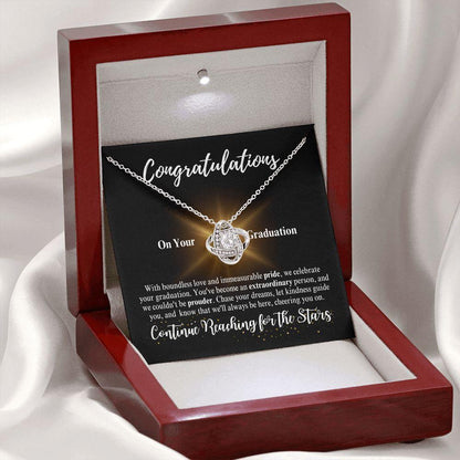 Congratulations | Continue Reaching for the Stars | Love Knot Necklace - ALL4THEGIFTOFIT