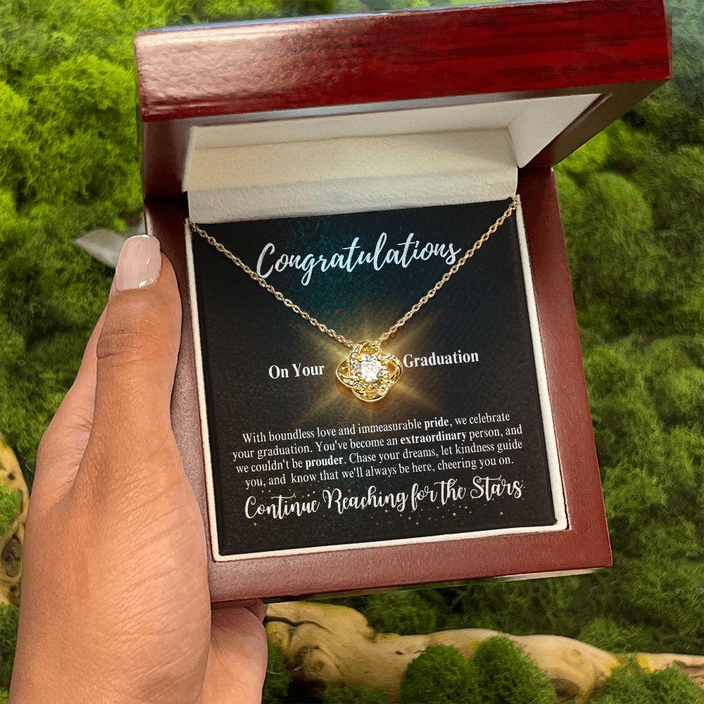 Congratulations | Continue Reaching for the Stars | Love Knot Necklace - ALL4THEGIFTOFIT