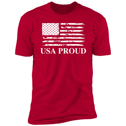 USA PROUD T-Shirt (White Design) - ALL4THEGIFTOFIT