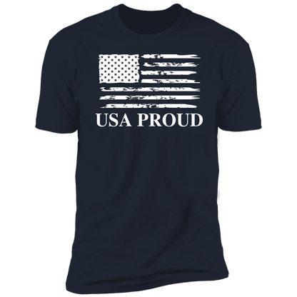 USA PROUD T-Shirt (White Design) - ALL4THEGIFTOFIT