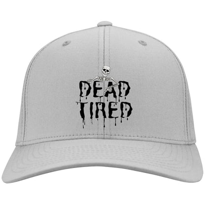 Dead Tired (Black) -Halloween- CP80 Embroidered Twill Cap - ALL4THEGIFTOFIT
