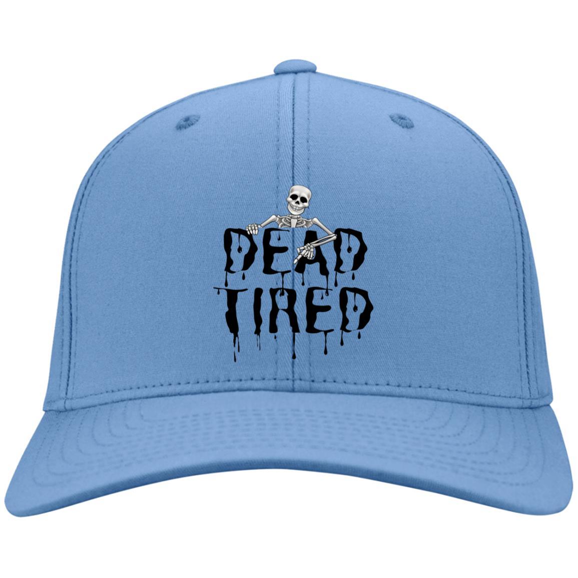 Dead Tired (Black) -Halloween- CP80 Embroidered Twill Cap - ALL4THEGIFTOFIT