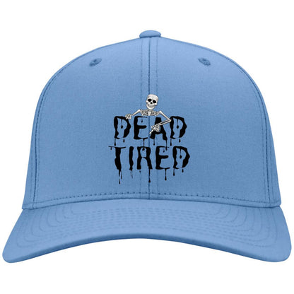 Dead Tired (Black) -Halloween- CP80 Embroidered Twill Cap - ALL4THEGIFTOFIT