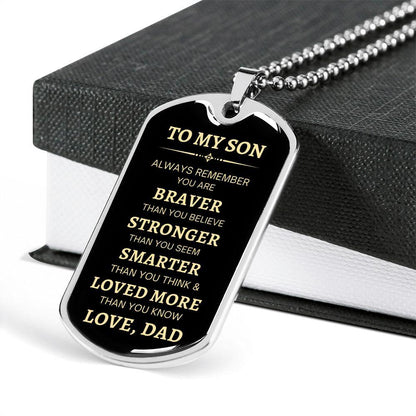 To My Son | Always Remember - Love, Dad | Dog Tag - ALL4THEGIFTOFIT