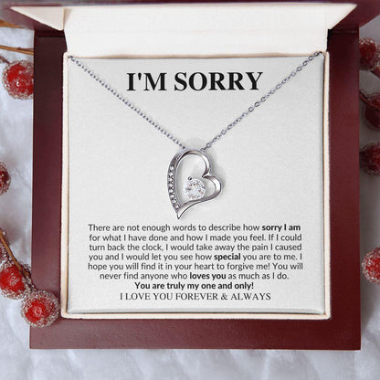 I'm Sorry | You are Truly My One and Only | forever Love Necklace - Gift for Wife, Soulmate, Fiancée, Girlfriend - ALL4THEGIFTOFIT