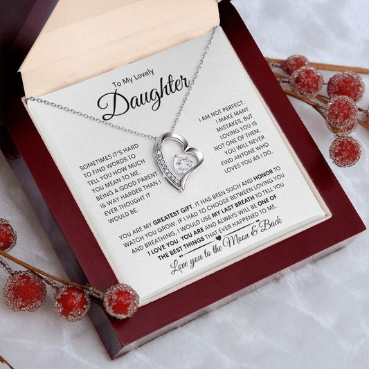 To My Lovely Daughter | You are My Greatest Gift | Forever Love Necklace - ALL4THEGIFTOFIT