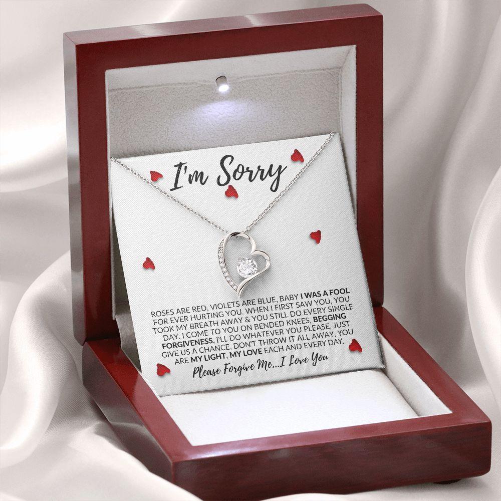 I'm Sorry - Please Forgive Me | Forever Love Necklace - Gift for Wife, Soulmate, Fiancée, Girlfriend - ALL4THEGIFTOFIT