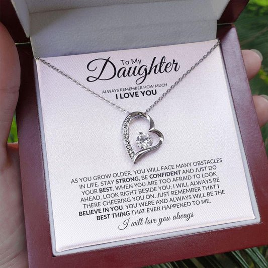 To My Daughter | You are Strong and Confident | Forever Love Necklace - ALL4THEGIFTOFIT