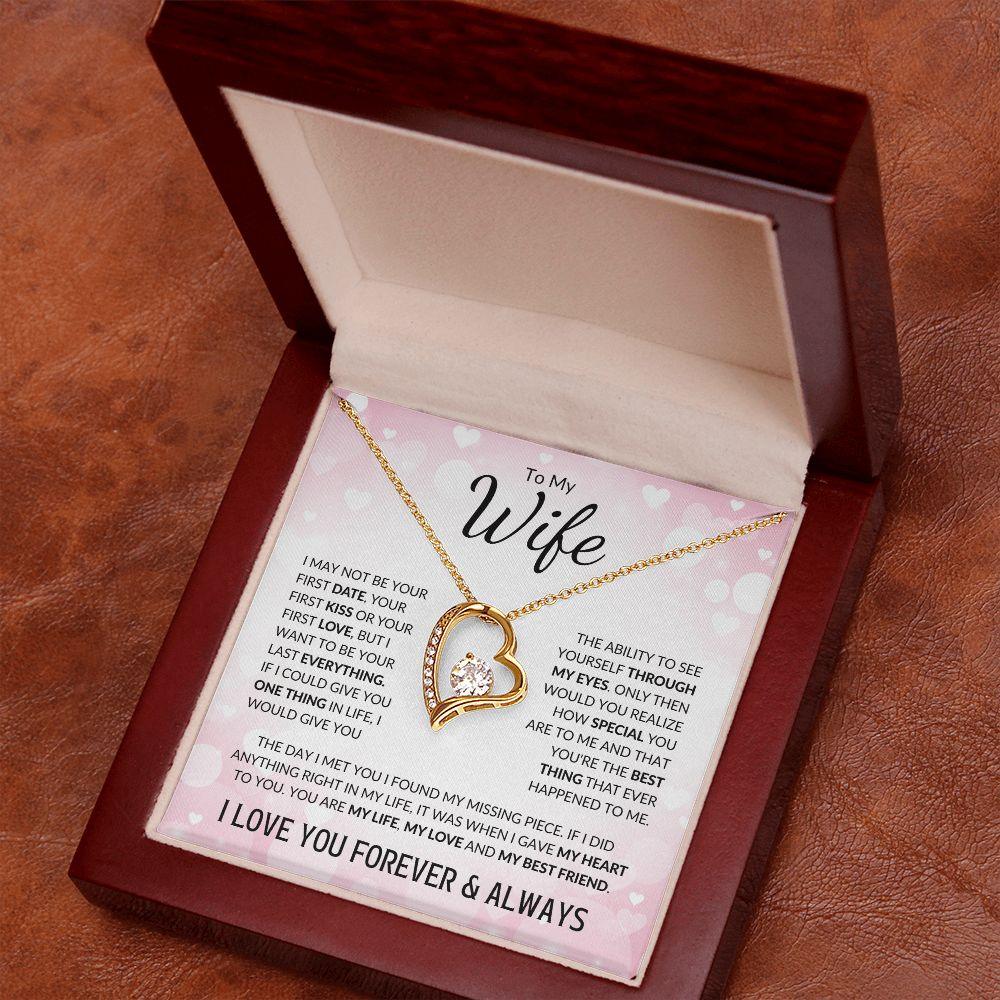 To My Wife | You Were My Missing Piece | Forever Love Necklace - Gift for Soulmate - ALL4THEGIFTOFIT