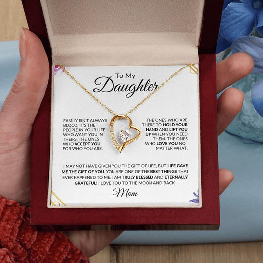 To My Daughter | You Have Blessed My Life | Forever Love Necklace - ALL4THEGIFTOFIT