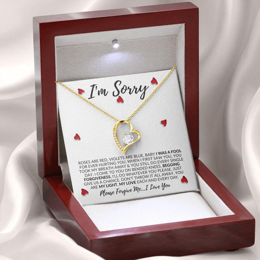 I'm Sorry - Please Forgive Me | Forever Love Necklace - Gift for Wife, Soulmate, Fiancée, Girlfriend - ALL4THEGIFTOFIT
