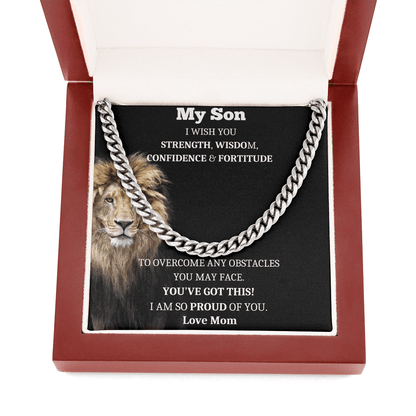 My Son | I Wish You Strength Cuban Link Chain - ALL4THEGIFTOFIT