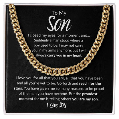 To My Son | Go Forth and Reach for the Stars | Cuban Link - ALL4THEGIFTOFIT