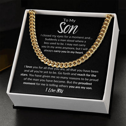 To My Son | Go Forth and Reach for the Stars | Cuban Link - ALL4THEGIFTOFIT