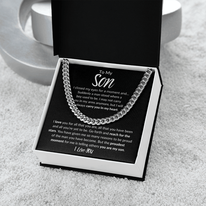 To My Son | Go Forth and Reach for the Stars | Cuban Link - ALL4THEGIFTOFIT