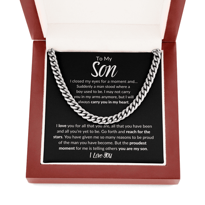 To My Son | Go Forth and Reach for the Stars | Cuban Link - ALL4THEGIFTOFIT