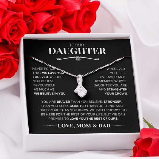 To Our Daughter - We Believe In You - Love, Mom & Dad | Alluring Beauty Necklace - ALL4THEGIFTOFIT