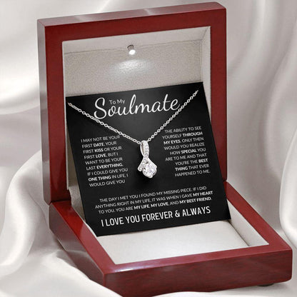 To My Soulmate | My Love, My Best Friend | Alluring Beauty Necklace - Gift for Wife, Fiance, Girlfriend - ALL4THEGIFTOFIT