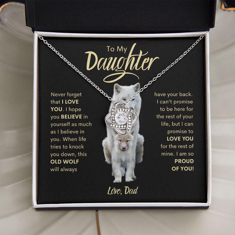 To My Daughter | Never Forget That I Love You | Love Knot Necklace - ALL4THEGIFTOFIT