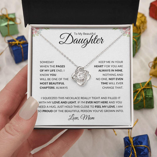 To My Beautiful Daughter | Most Beautiful Chapter | Love Mom | Love Knot - ALL4THEGIFTOFIT