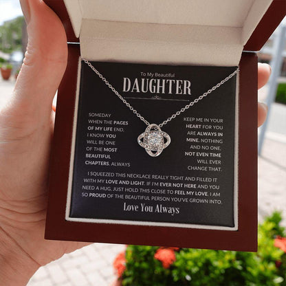 To My Beautiful Daughter | So Proud of You | Love Knot Necklace - Gift for Birthdays, Holidays, Just Because - ALL4THEGIFTOFIT