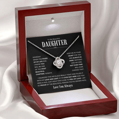 To My Beautiful Daughter | So Proud of You | Love Knot Necklace - Gift for Birthdays, Holidays, Just Because - ALL4THEGIFTOFIT
