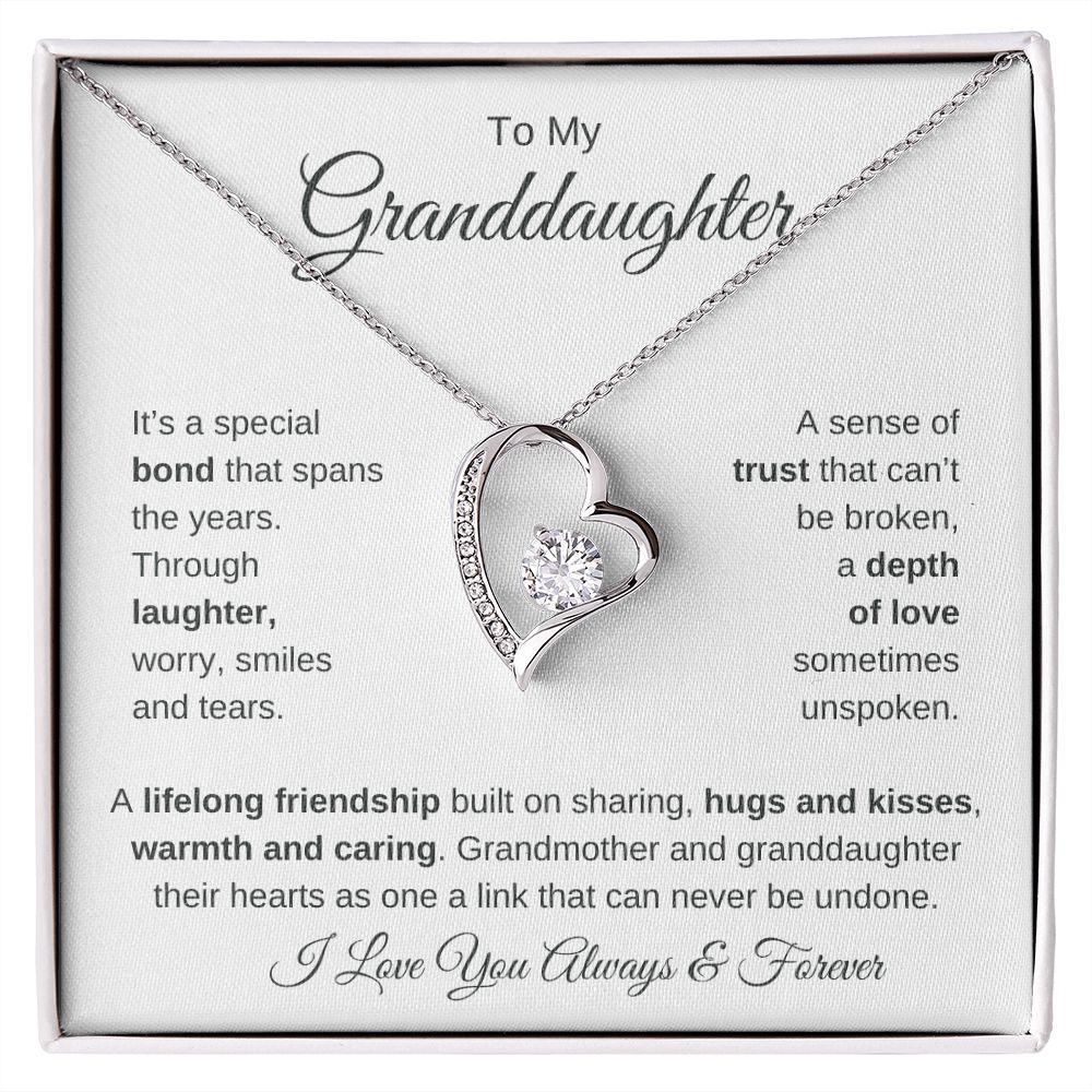 To My Granddaughter | Love You Always | Forever Love Necklace - Gift for Birthday, Holidays, Just Because - ALL4THEGIFTOFIT