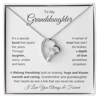 To My Granddaughter | Love You Always | Forever Love Necklace - Gift for Birthday, Holidays, Just Because - ALL4THEGIFTOFIT