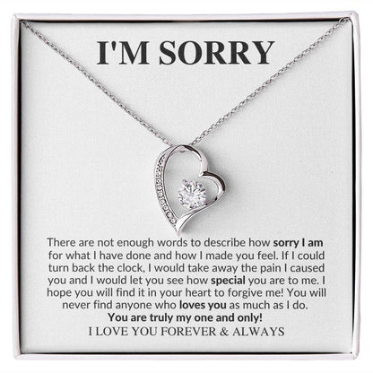 I'm Sorry | You are Truly My One and Only | forever Love Necklace - Gift for Wife, Soulmate, Fiancée, Girlfriend - ALL4THEGIFTOFIT