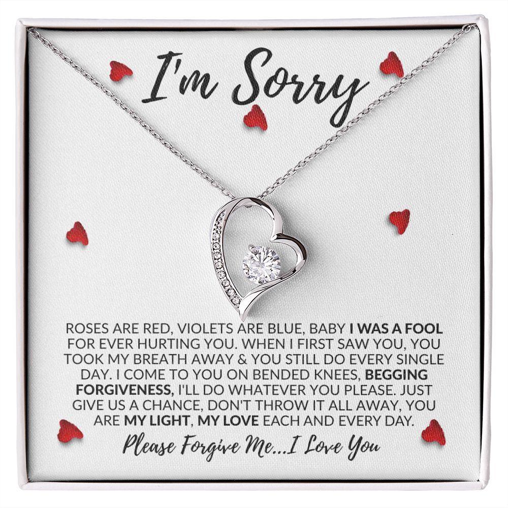 I'm Sorry - Please Forgive Me | Forever Love Necklace - Gift for Wife, Soulmate, Fiancée, Girlfriend - ALL4THEGIFTOFIT