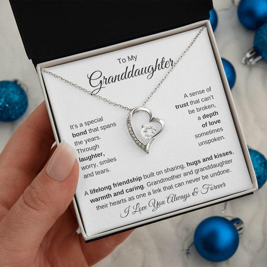 To My Granddaughter | Love You Always | Forever Love Necklace - Gift for Birthday, Holidays, Just Because - ALL4THEGIFTOFIT