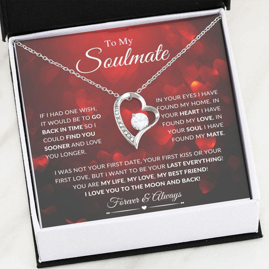 To My Soulmate | I Love You To The Moon & Back | Forever Love Necklace - Gift for Wife, Fiance, Girlfriend - ALL4THEGIFTOFIT