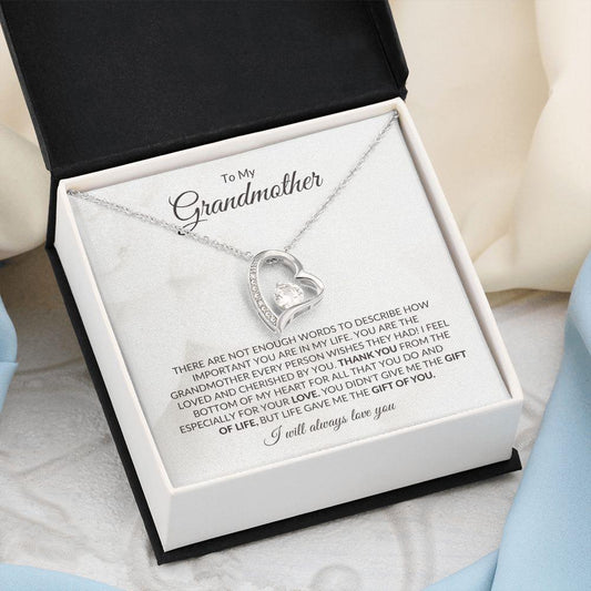 To My Grandmother | Gift of You | Forever Love Necklace - Gift for Mother's Day, Birthday. Holidays - ALL4THEGIFTOFIT