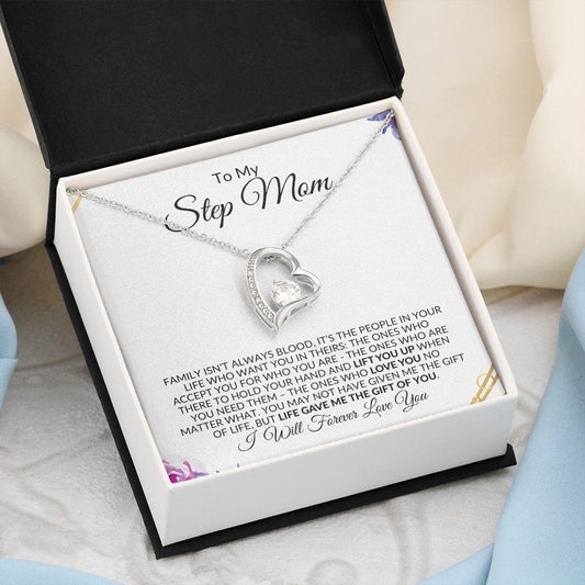 To My Step Mom | I Will Forever Love You | Forever Love Necklace - Gift for Mother's Day, Birthdays, Holidays - ALL4THEGIFTOFIT
