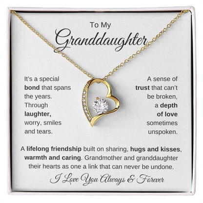 To My Granddaughter | Love You Always | Forever Love Necklace - Gift for Birthday, Holidays, Just Because - ALL4THEGIFTOFIT
