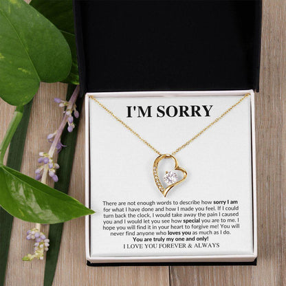 I'm Sorry | You are Truly My One and Only | forever Love Necklace - Gift for Wife, Soulmate, Fiancée, Girlfriend - ALL4THEGIFTOFIT