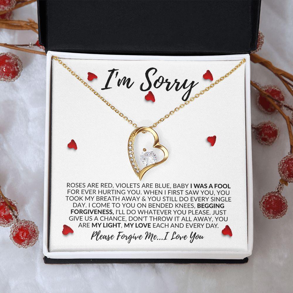 I'm Sorry - Please Forgive Me | Forever Love Necklace - Gift for Wife, Soulmate, Fiancée, Girlfriend - ALL4THEGIFTOFIT