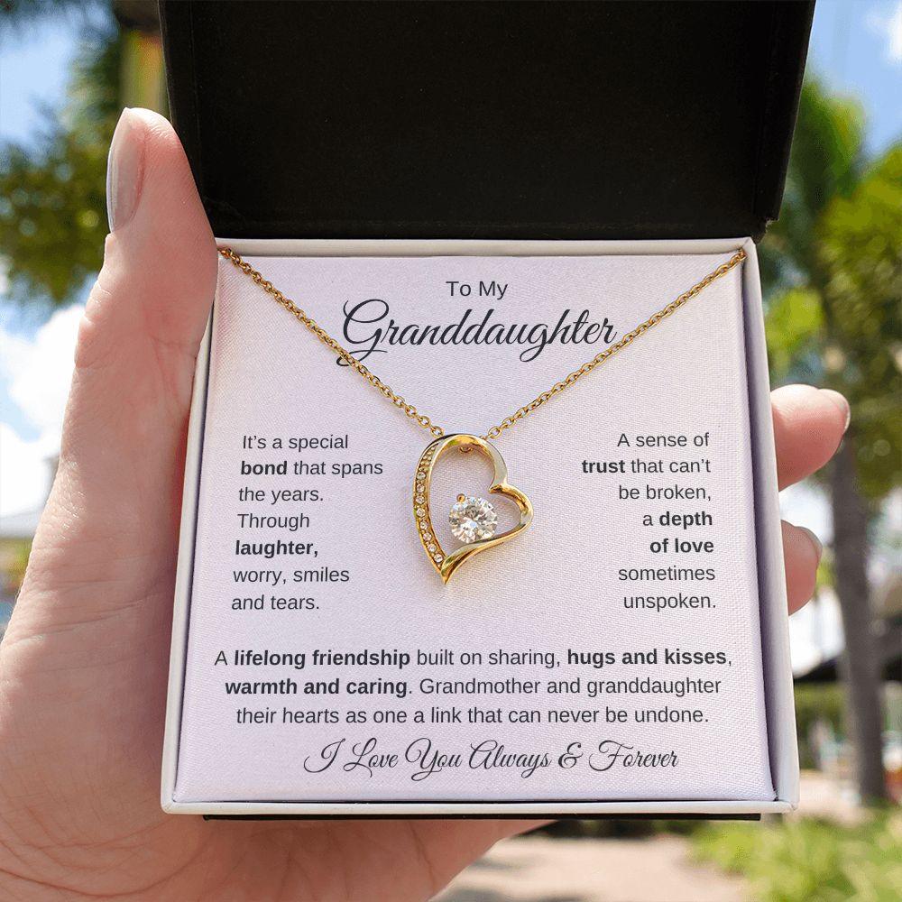 To My Granddaughter | Love You Always | Forever Love Necklace - Gift for Birthday, Holidays, Just Because - ALL4THEGIFTOFIT