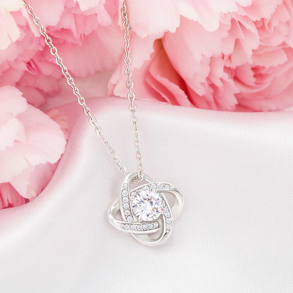 Daughter | You are Cherished | Love Knot Necklace - ALL4THEGIFTOFIT